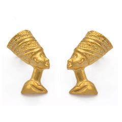 QUEEN NEFERTITI EARRINGS - 18K GOLD PLATED