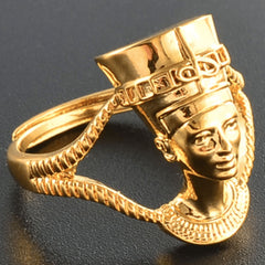 QUEEN NEFERTITI RING - 18K GOLD PLATED